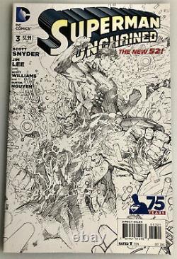 Jim Lee Superman Unchained #3 Splash Epic Battle Page 3 Original Art (2013, Dc)