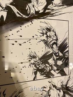 Jock Batman Who Laughs #5 Pg 9 Original Art Scott Snyder Writer Great Action