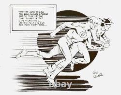 Joe Giella Signed Original DC Comic Art Sketch Golden & Silver Age Flash Race
