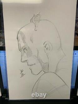John Romita Jr Jrjr Sketch Original Art Of Captain America Shield Marvel Comic