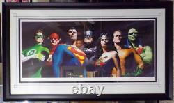 Justice League ORIGINAL SEVEN Fine Art Lithograph AP #1 SIGNED Alex Ross w COA