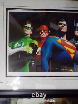 Justice League ORIGINAL SEVEN Fine Art Lithograph AP #1 SIGNED Alex Ross w COA
