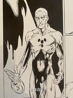 Justice League of America 41 pg 4 Original Art by Mark Bagley Plastic Man