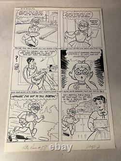 KATY KEENE #58 original art 1961 ACCEPTS PROPOSAL GETTING MARRIED SIS BERTHA