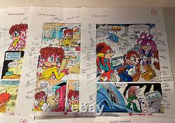 KNUCKLES #16 ART original color guides SONIC HEDGEHOG RARE Complete 22 pages