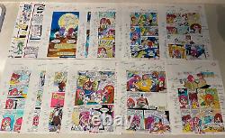 KNUCKLES #16 ART original color guides SONIC HEDGEHOG RARE Complete 22 pages