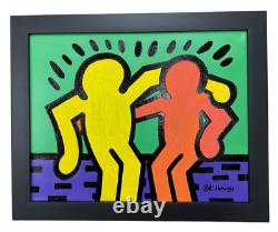 Keith Haring Graffiit Art Pop Art Best Buddies Original Painting (1990)