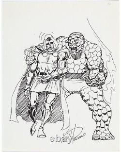 Keith Pollard The Thing and Dr. Doom Sketch Original Art