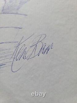 Ken Barr Captain America Signed Original Art Sketch 1970s RARE Marvel DC Comics
