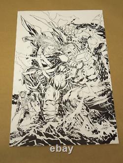 Ken Lashley Original Comic Art Oa Marvel Thor #25 Cover Sdcc Excl #181 Homeage