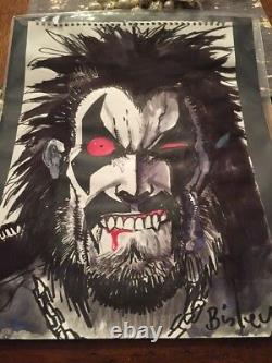 LOBO #1 COVER ORIGINAL ART SKETCH AND WATER PAINTED BY SIMON BISLEY w COA