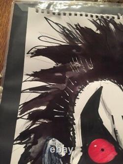 LOBO #1 COVER ORIGINAL ART SKETCH AND WATER PAINTED BY SIMON BISLEY w COA