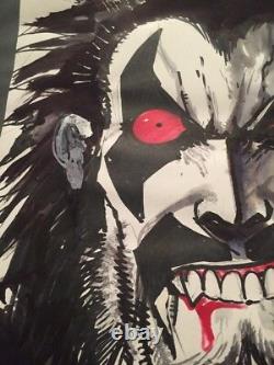 LOBO #1 COVER ORIGINAL ART SKETCH AND WATER PAINTED BY SIMON BISLEY w COA