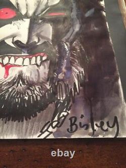 LOBO #1 COVER ORIGINAL ART SKETCH AND WATER PAINTED BY SIMON BISLEY w COA