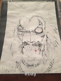 LOBO #1 COVER ORIGINAL ART SKETCH AND WATER PAINTED BY SIMON BISLEY w COA