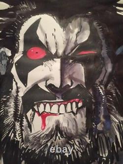 LOBO #1 COVER ORIGINAL ART SKETCH AND WATER PAINTED BY SIMON BISLEY w COA