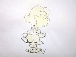 LUCY PEANUTS Charles Schulz ORIGINAL PRODUCTION cel DRAWING snoopy comic art