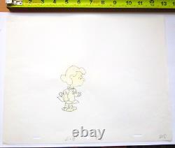 LUCY PEANUTS Charles Schulz ORIGINAL PRODUCTION cel DRAWING snoopy comic art