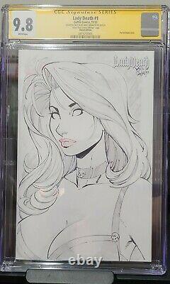 Lady Death Original Art cgc 9.8 sketched & signed by Mike Debalfo
