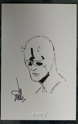 Lee Weeks Daredevil original art. Convention sketch. Signed hand drawing