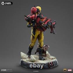 Limited. 110 DLX Art Statue. Wolverine Carrying Deadpool withdogpool ships free