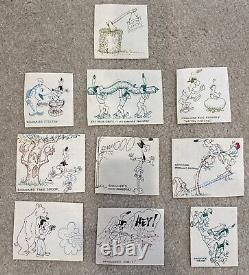 Lot Of RARE Vintage Looney Tunes Indian Original Drawn Comic Art Native American