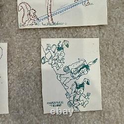 Lot Of RARE Vintage Looney Tunes Indian Original Drawn Comic Art Native American