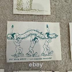 Lot Of RARE Vintage Looney Tunes Indian Original Drawn Comic Art Native American