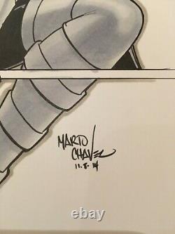 MARIO CHAVEZ Original HUNTRESS Comic Art CHILLING! (9 x 12 / EXC. Cond.)