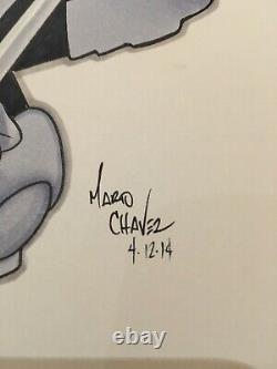 MARIO CHAVEZ Original HUNTRESS Comic Art SO SEXY! (9 x 12 / VG Condition)