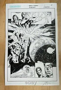 MARK OF CHARON #1 original art CROSSGEN 2003 STUNNING SPLASH JAVI SAVES WORLD