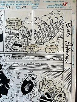 MARVEL ORIGINAL ART Comic Book Page Warlock & Infinity Watch Olliffe Almond