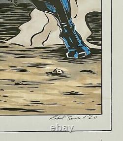 MARVEL X-MEN 11x17 BATTLE DAMAGED WOLVERINE ORIGINAL ART BY ROB BROUSSARD
