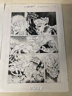 MEDIEVAL LADY DEATH BELLADONNA #1 original art 2 PAGES PULIDO 2005 FACE DEMONS