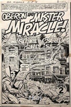 MISTER MIRACLE 14 original art splash by JACK KIRBY and MIKE ROYER - DC COMICS