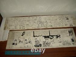 MUTT & JEFF ORIGINAL COMIC STRIP ART, lot6. (UNFINISHED, SKETCHES, LETTERING)