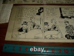 MUTT & JEFF ORIGINAL COMIC STRIP ART, lot6. (UNFINISHED, SKETCHES, LETTERING)