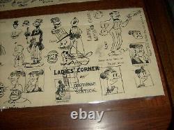 MUTT & JEFF ORIGINAL COMIC STRIP ART, lot6. (UNFINISHED, SKETCHES, LETTERING)