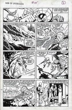 Marc Silvestri 1986 Web Of Spiderman #18 Original Art Page Marvel Comic Artwork