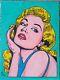 Marilyn Monroe#2 Poster Style Pop Art Original Signed Anime Painting 18x24