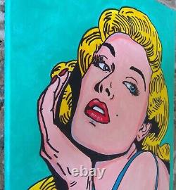 Marilyn Monroe#2 Poster Style Pop Art Original Signed Anime Painting 18x24