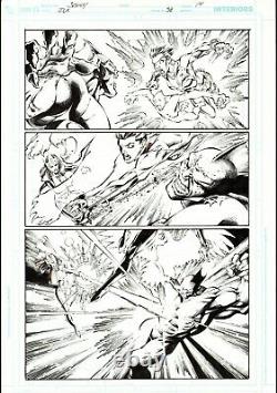 Mark Bagley 2009 Justice League Art-vixen & Dr. Light Vs. Despero! Free Ship