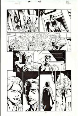 Mark Bagley 2013 Fantastic Four Original Ink Art-sue Is Not Happy! Free Ship