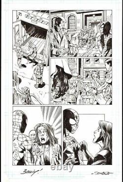 Mark Bagley 2023 Spider-man Original Art-spidey Can't Save Everyone! Free Ship