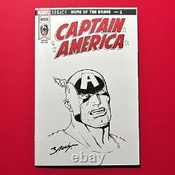 Mark Bailey Captain America Original Sketch Art Drawing on Blank Variant #695