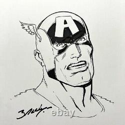 Mark Bailey Captain America Original Sketch Art Drawing on Blank Variant #695