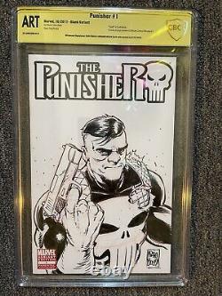 Marvel Battle Damaged Punisher Original Art Sketch By Dan Fraga & Graham Nolan