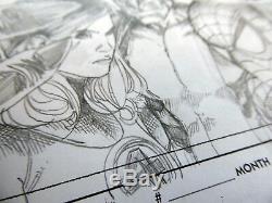 Marvel SECRET INVASION #1 Steve McNIVEN ORIGINAL ART Sketch CAPTAIN MARVEL Movie