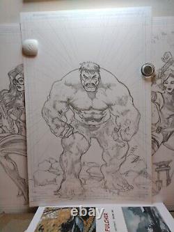 Marvel comic art lot 11x17 On Strathmore bristle broad by Michael Fulcher