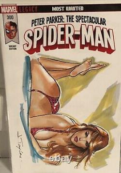 Mary Jane MJ Original Art Sketch Cover Variant Comic Book Gwen Stacy Sexy cover